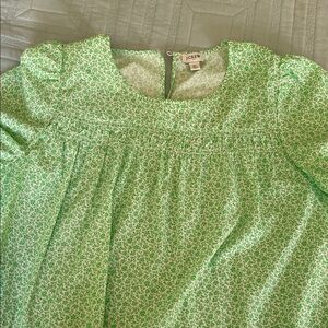 J. Crew Light Green Floral Top
